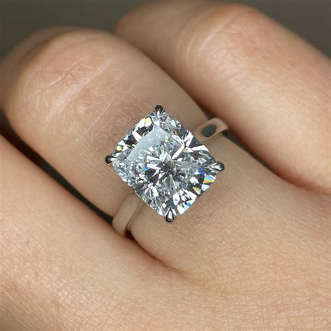 cushion cut solitaire engagement ring