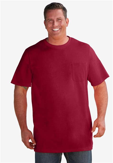 KingSize Men's Big & Tall Shrink-Less Lightweight Longer-Length