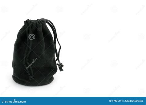 black sack stock image image  single purse closed