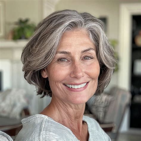 Hair styles women over 60 are shifting toward more natural looks 34