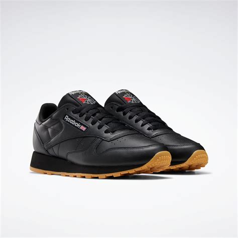 Reebok Footwear Men Classic Leather Shoes Cblack/Pugry5/Rbkg03 – Reebok