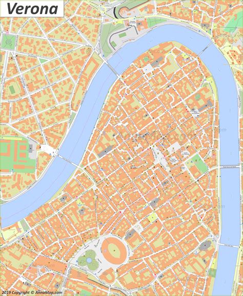 Detailed tourist maps of Verona | Italy | Free printable maps of Verona