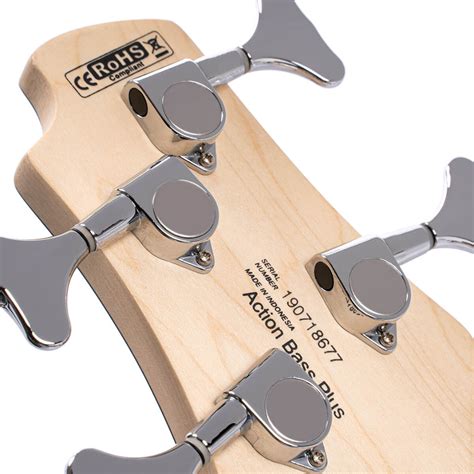Cort Action Plus -TR 4-String Bass Guitar Trans Red Finish - Talentz