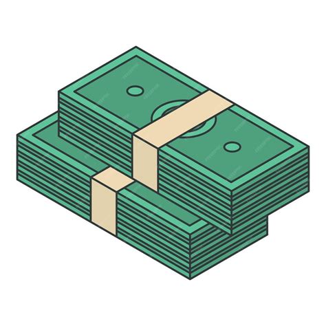 Premium Vector | Cash money pack icon isometric of cash money pack ...
