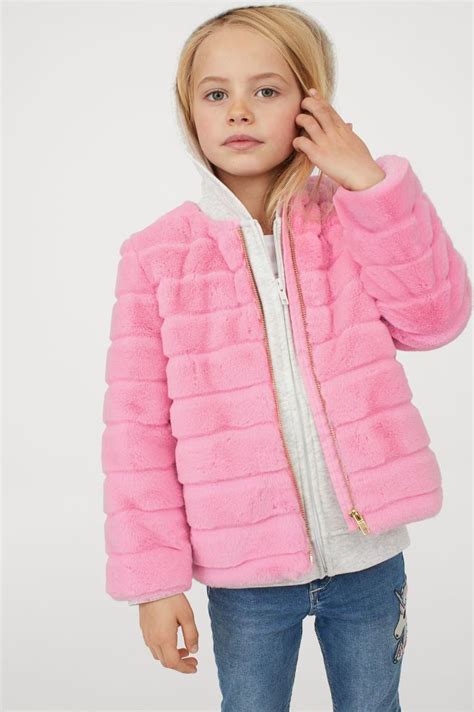Faux Fur Jacket - Pink - Kids | H&M US | Jackets, Little outfits, Kids vest