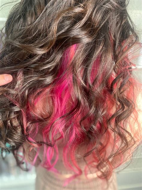 hot pink peek  boos hair color  pink hair dye hair