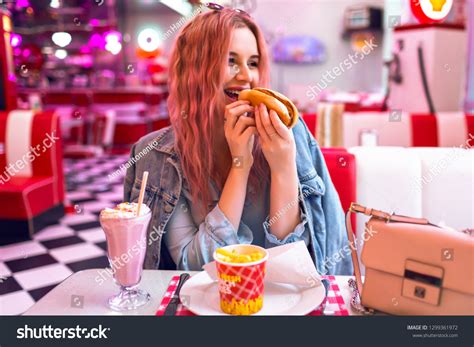 hot girl eating hot dog images stock  vectors shutterstock