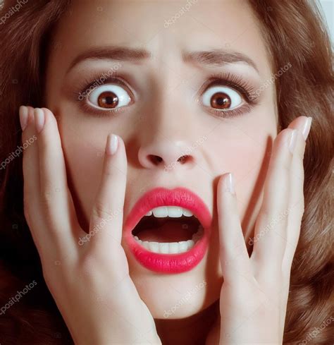 Woman scared face — Stock Photo © Forewer #44301235