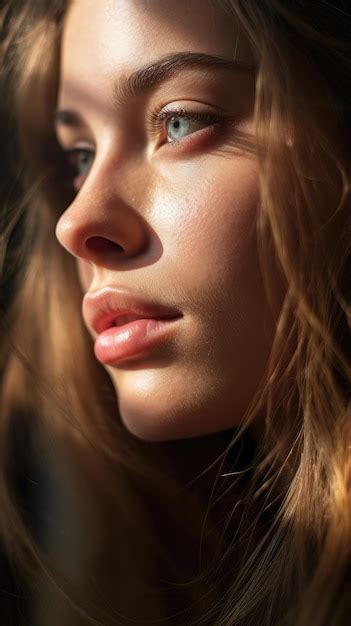 Premium Photo | Beautiful woman face healthy skin closeup beautiful ...