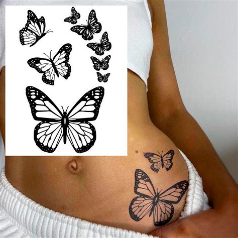 Butterfly Tattoos On Hip
