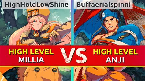 ggst highholdlowshine millia  buffaerialspinni anji guilty gear