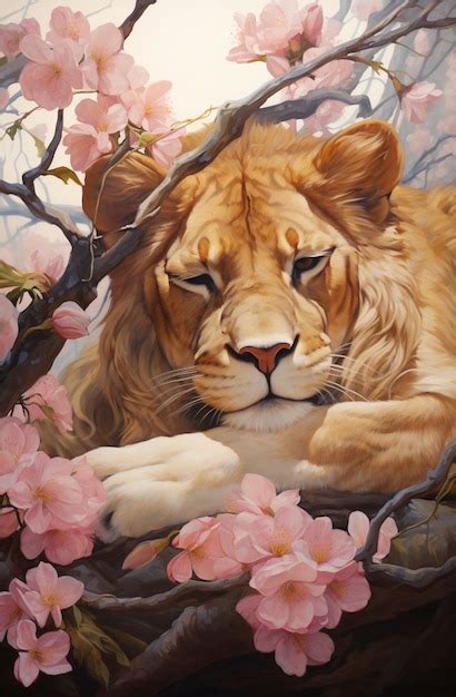 Free Photo | Lion digital art style
