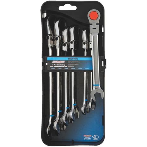 Channellock 316474 7 Piece Metric Flex Head Ratchet Combination Wrench ...