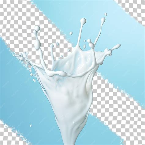Premium PSD | Milk spraying in transparent background