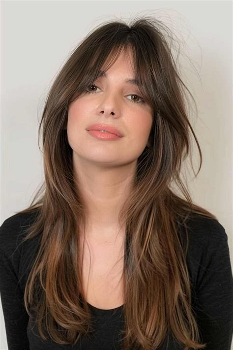 50 Long Layered Hairstyles with Curtain Bangs You'll Want to Try in