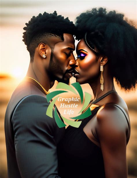 AI Art, Black Love, Black Couples, Black Man, Black Woman, Afro Art