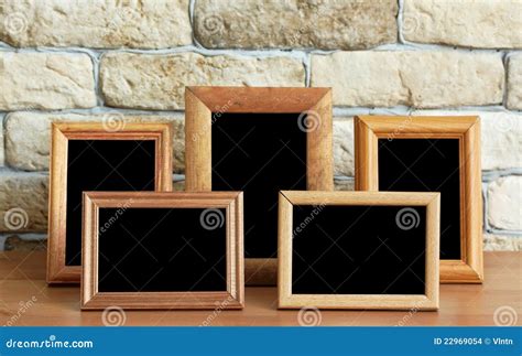 Old photo frames stock photo. Image of table, stained - 22969054