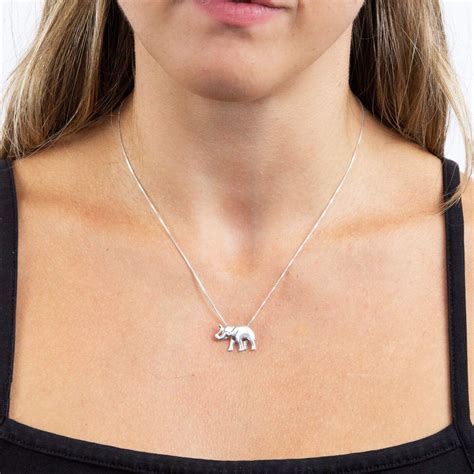 Sterling Silver Elephant Pendant & Chain