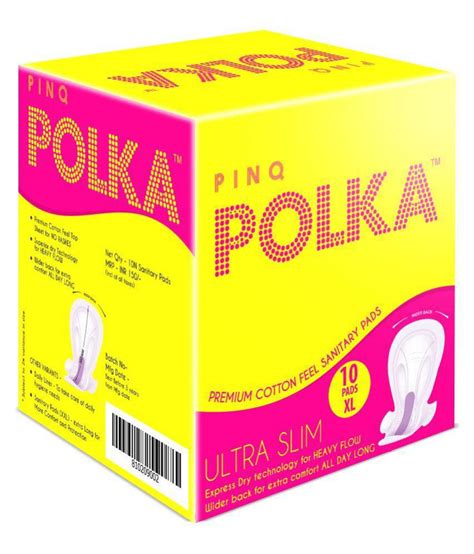 PINQ POLKA Premium Ultra Slim XL 10 Sanitary Pads: Buy PINQ POLKA ...