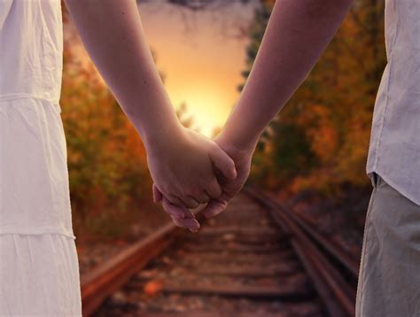 Free Images : hand, man, girl, railway, sunrise, sunlight, morning, boy