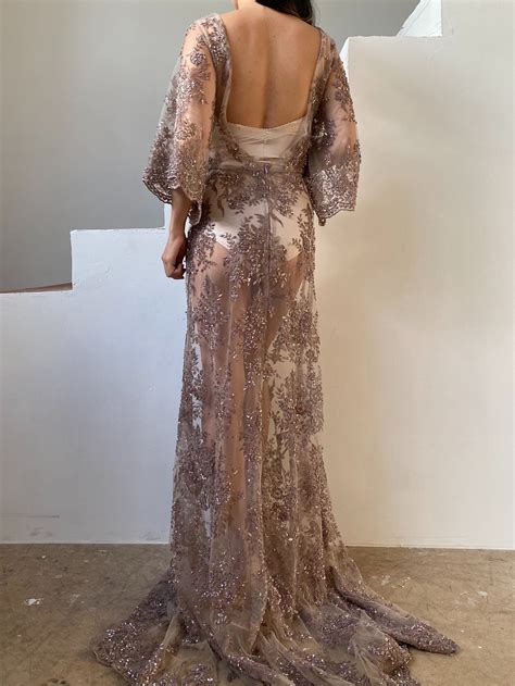 GOSSAMER Lavender Beaded Gown - 4/6 | G O S S A M E R