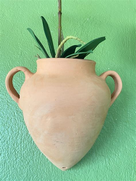 Terracotta Wall Hanging Planter for Plants. Hanging Plant Pot With ...