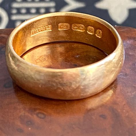 vintage heavy wide  gold wedding band ring  sale  stdibs