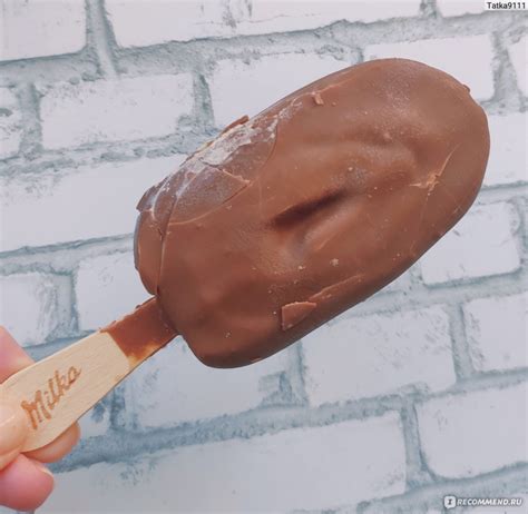 Мороженое эскимо Milka Сливочное с шоколадным соусом - «Мороженое ...