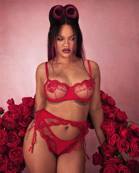 Rihanna Drops and Models Fiery Lingerie Collection