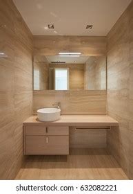 Beige Marble Bathroom Stock Photo (Edit Now) 632082221