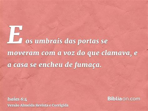 O Que É Umbral Na Bíblia - Isaías 6:4 - Bíblia