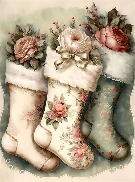 Pin by Декупажница on Зимнее, новогоднее | Vintage pink christmas ...