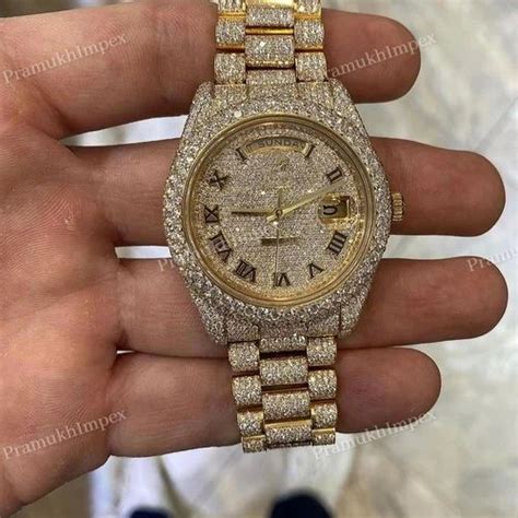 Hip Hop Buss Down VVS Moissanite Studded Automatic Watch Luxury ...