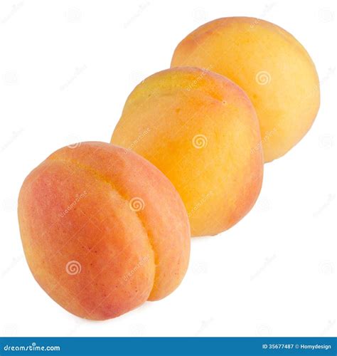 Three sweet peaches stock image. Image of peaches, white - 35677487