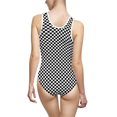 Women's Checkered Classic One-piece Swimsuit - Etsy
