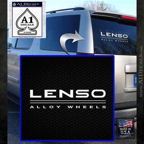 lenso alloy wheels vinyl decal sticker  decals