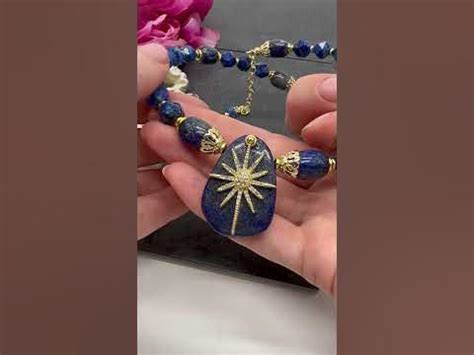 Украшения с ЛАЗУРИТОМ #шайдова #украшения #jewelry #бусы #серьги # ...