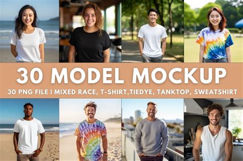 30 Various Race Model Mockup for POD Graphic by gagestudioofficial ...