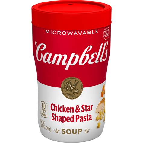 Campbell's Microwavable Sipping Soup, Chicken & Star Shaped Pasta, 10.