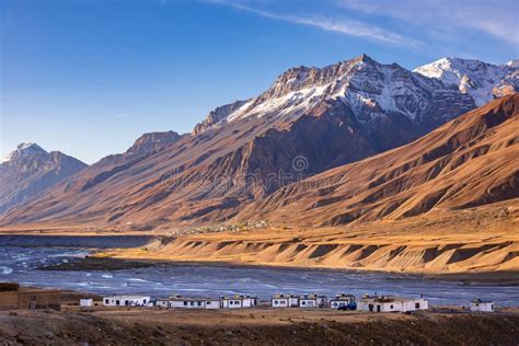 spiti valley himachal pradesh stock photo image  kaza background