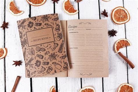 Recipe Book Made of Craft Paper, Set of 3 Cook Books, Recipe Template ...