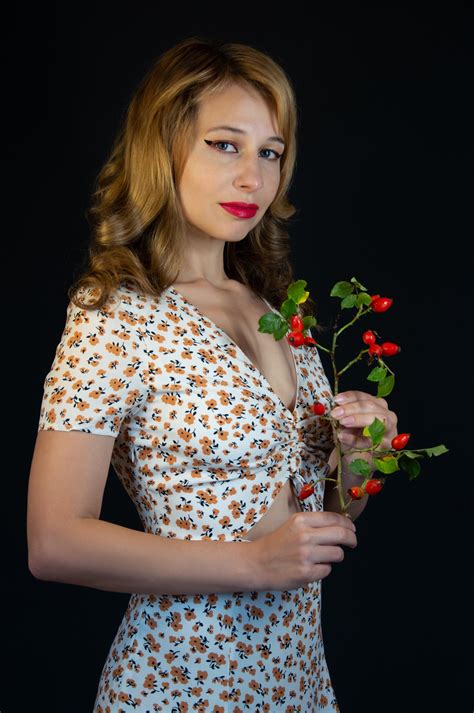 Woman, Portrait, Autumn, Rose Hips Free Stock Photo - Public Domain