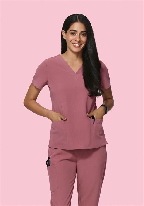 6 Pocket Top Mauve – Mandala Scrubs