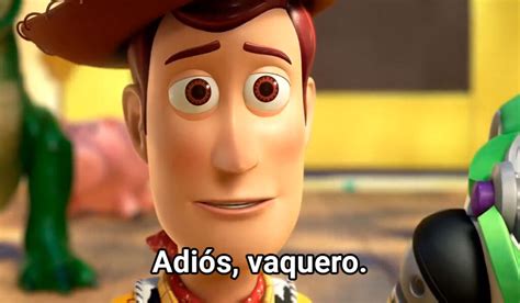 Adiós vaquero - Toy Story - Plantilla de meme