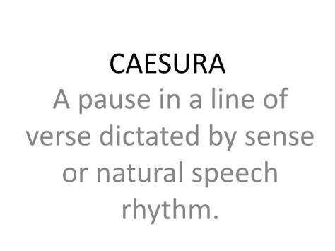 caesura powerpoint    id