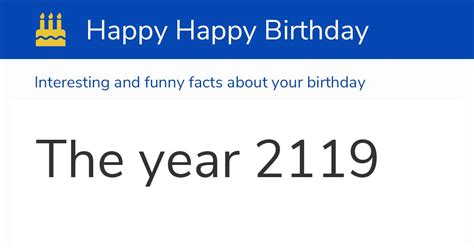 The year 2119: Calendar, history and birthdays