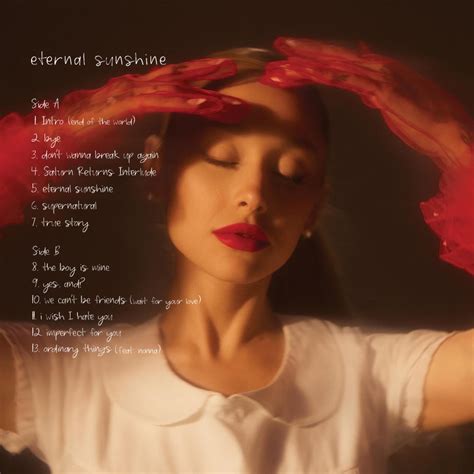 Ariana Grande Eternal Sunshine Official Back Cover Hq : r/ariheads