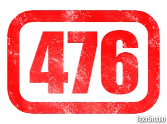 476 Text Effect and Logo Design Number