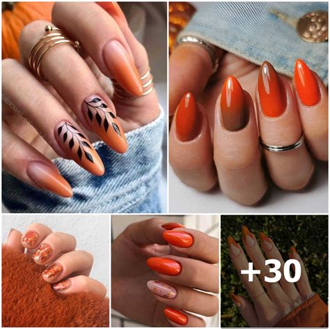 burnt orange nail art 1