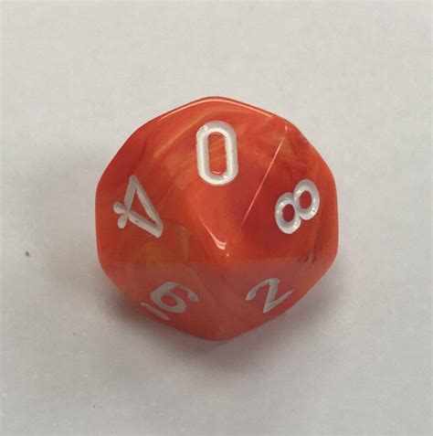 10-Sided Opaque Dice from Chessex